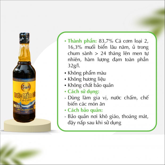 Nước mắm cốt cá cơm Sành 525ml