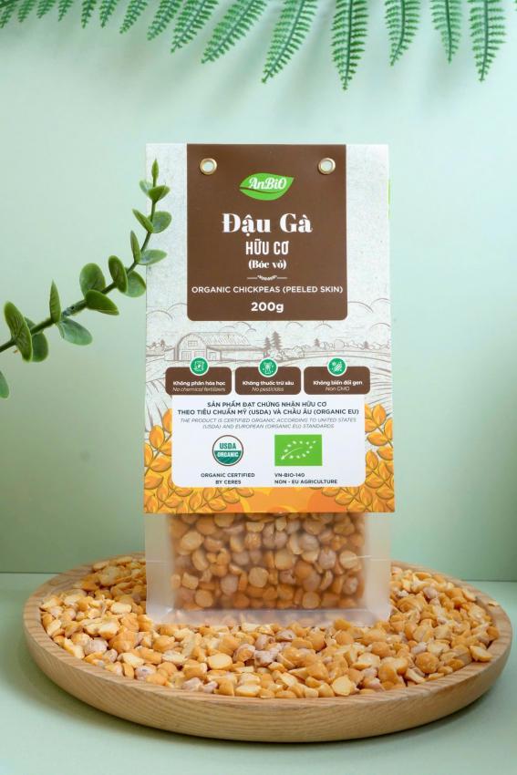Đậu gà hữu cơ Anbio 200g (bóc vỏ)