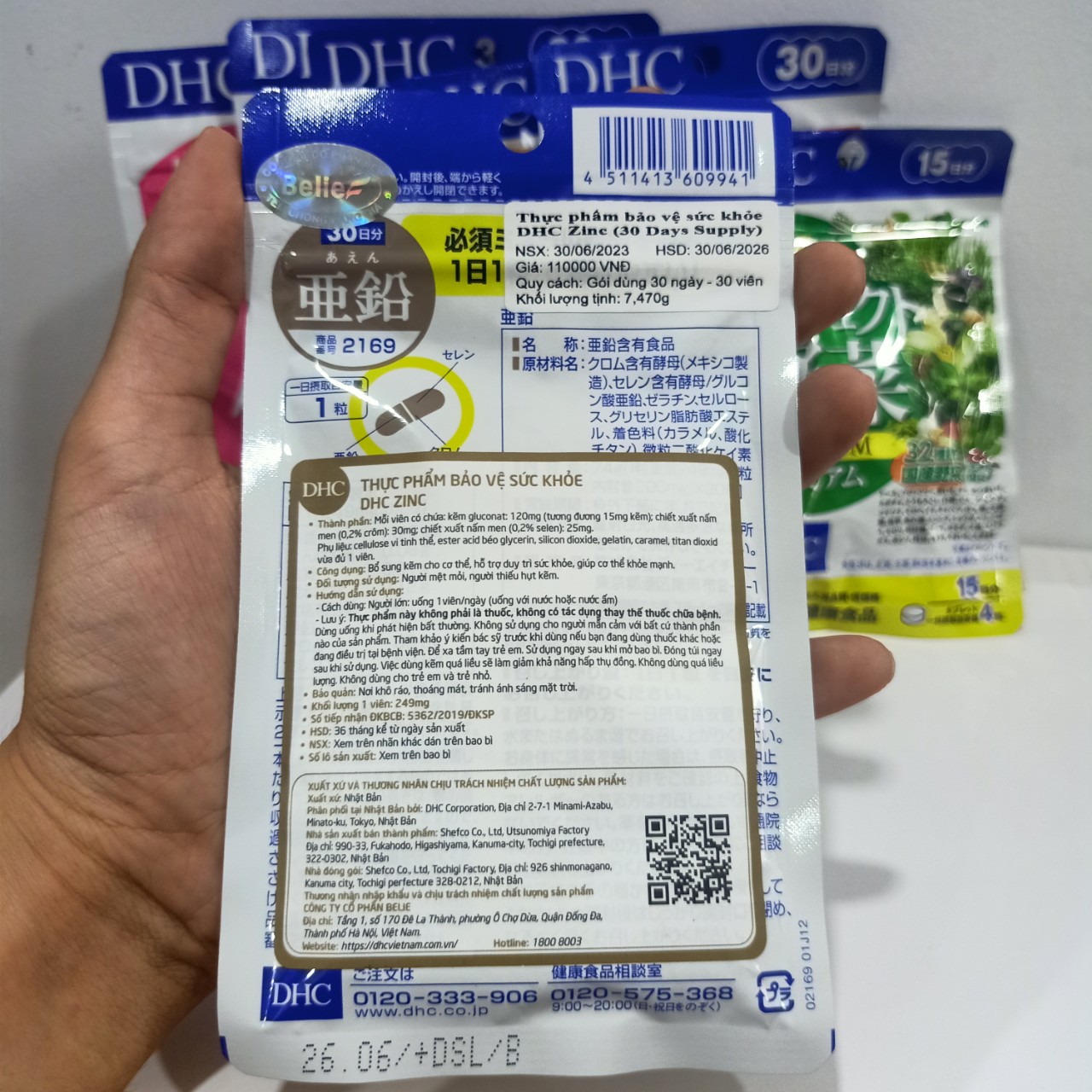 Zinc 30Ngày G/30v DHC Kẽm Giảm Mụn, Tăng Miễn Dịch