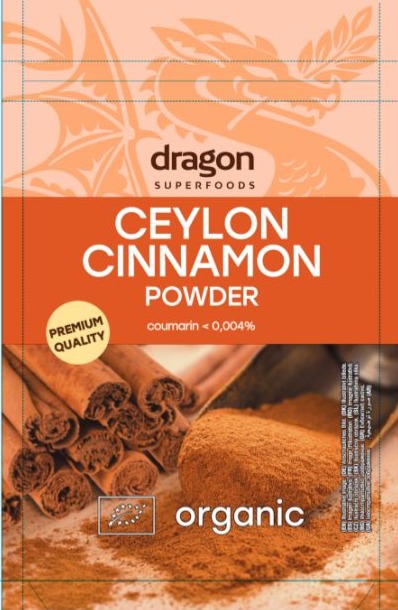 Bột quế ceylon hữu cơ Dragon Superfoods 150g