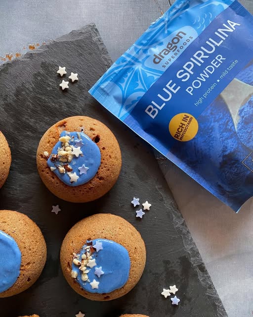 Bột tảo Blue Spirulina hữu cơ Dragon Superfoods 75g