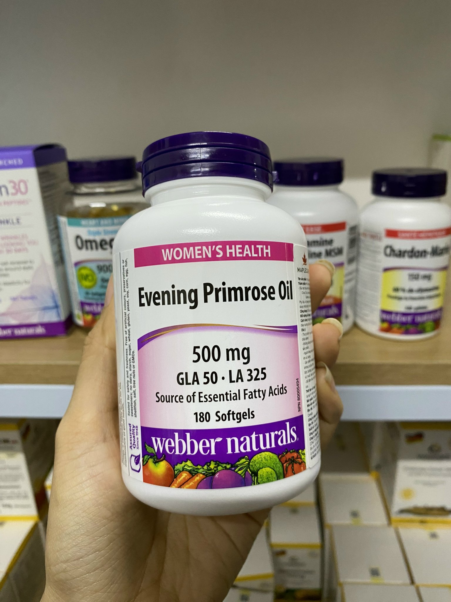 EPO L/180v WEBBER NATURALS Hoa Anh Thảo Cân Bằng Nội Tiết Tố Nữ