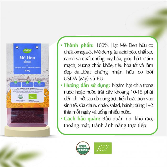 Hạt mè đen hữu cơ AnBiO 200g