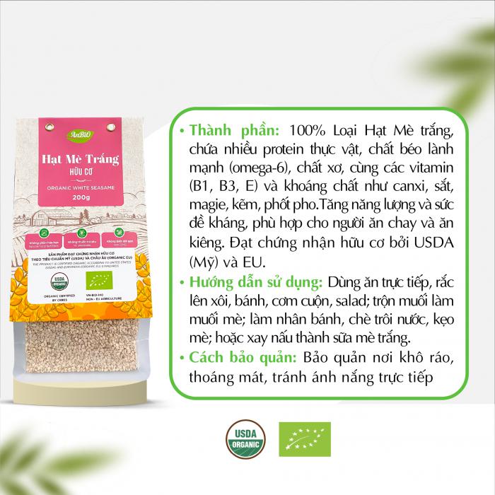 Mè trắng hữu cơ AnBiO 200g