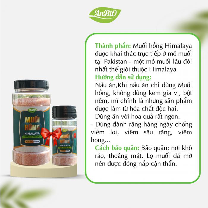 Muối hồng Himalaya dạng mịn 500g
