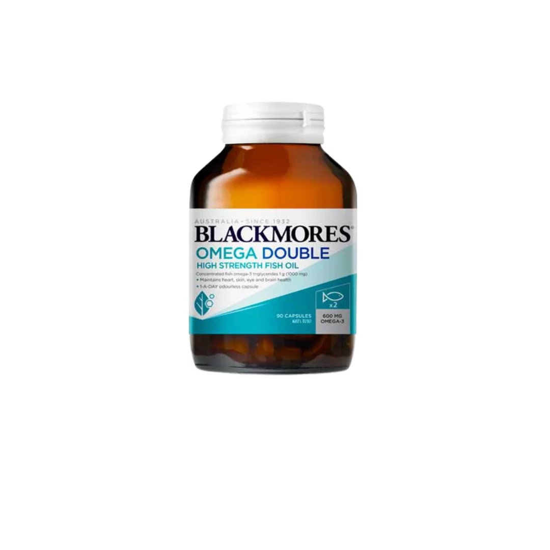 Omega Double High Strength Fish Oil Lọ 90v BLACKMORES - Dầu cá hỗ trợ tim mạch, thị lực, da