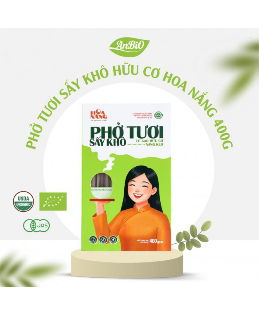Phở tươi sấy khô hữu cơ HOA NẮNG 400GR