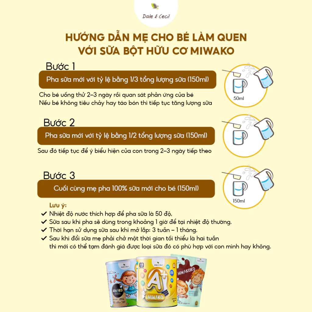 Sữa Hạt Thực Vật Hữu Cơ MIWAKO A+ 400g