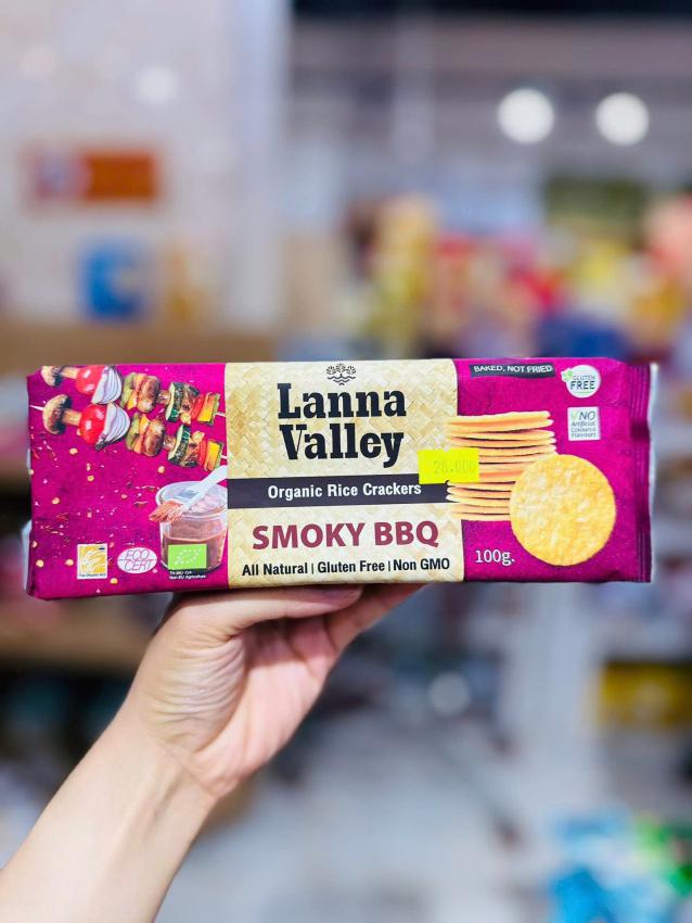 Lanna Valley Bánh gạo vị BBQ hữu cơ 100g