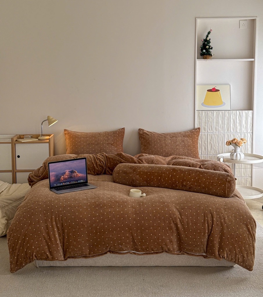 NỈ NHUNG- Set trần ga gối vỏ chăn