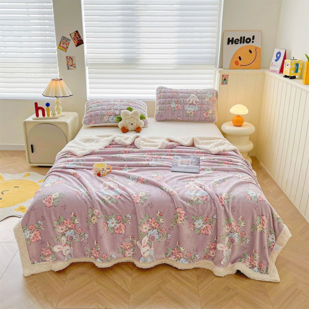 CHĂN NỈ NHUNG- Chăn nỉ nhung có khoá kéo