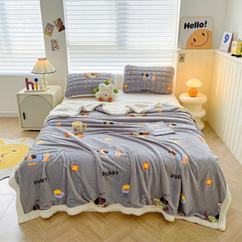 CHĂN NỈ NHUNG- Chăn nỉ nhung có khoá kéo