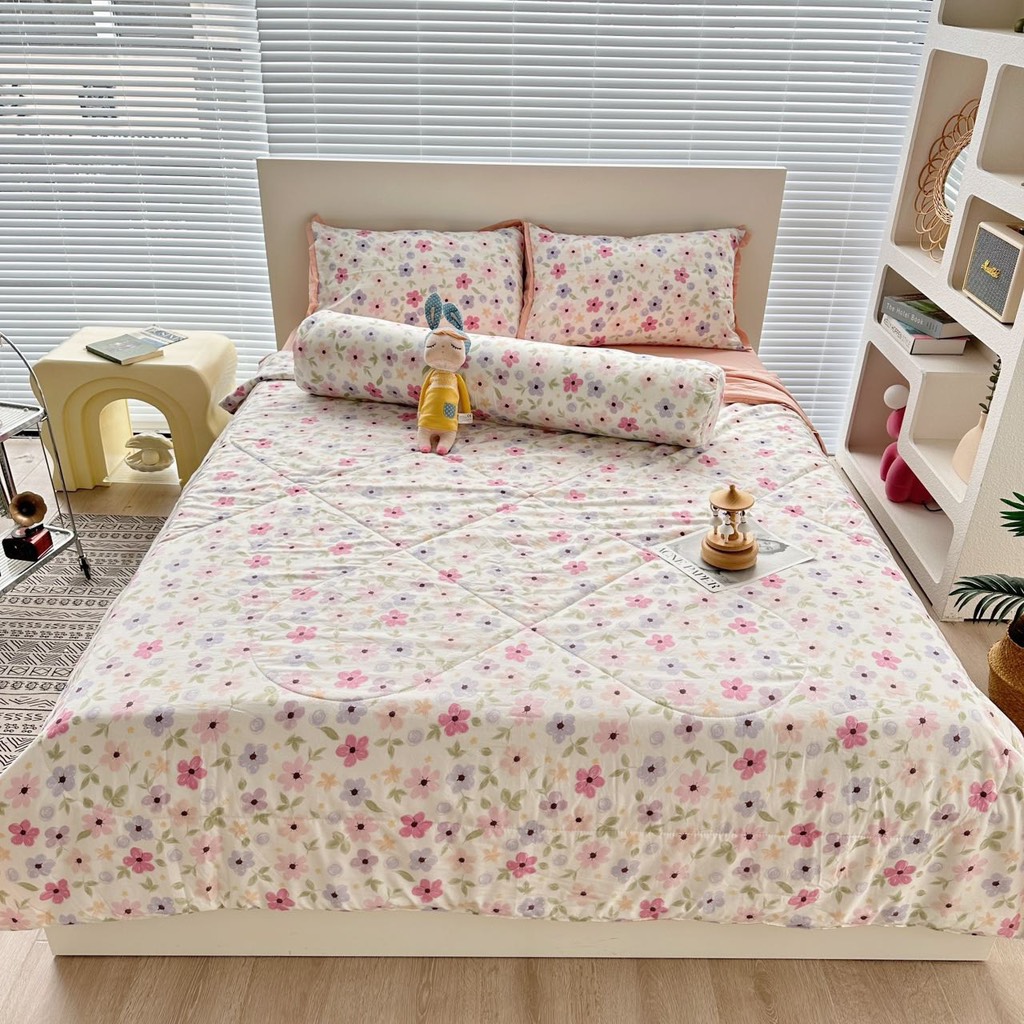 SET CHĂN CHẦN- Set chăn chần xơ đậu 5 món