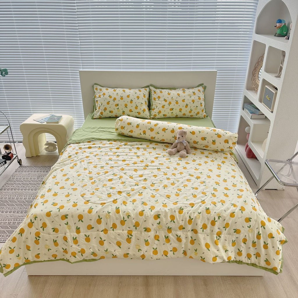 SET CHĂN CHẦN- Set chăn chần xơ đậu 5 món