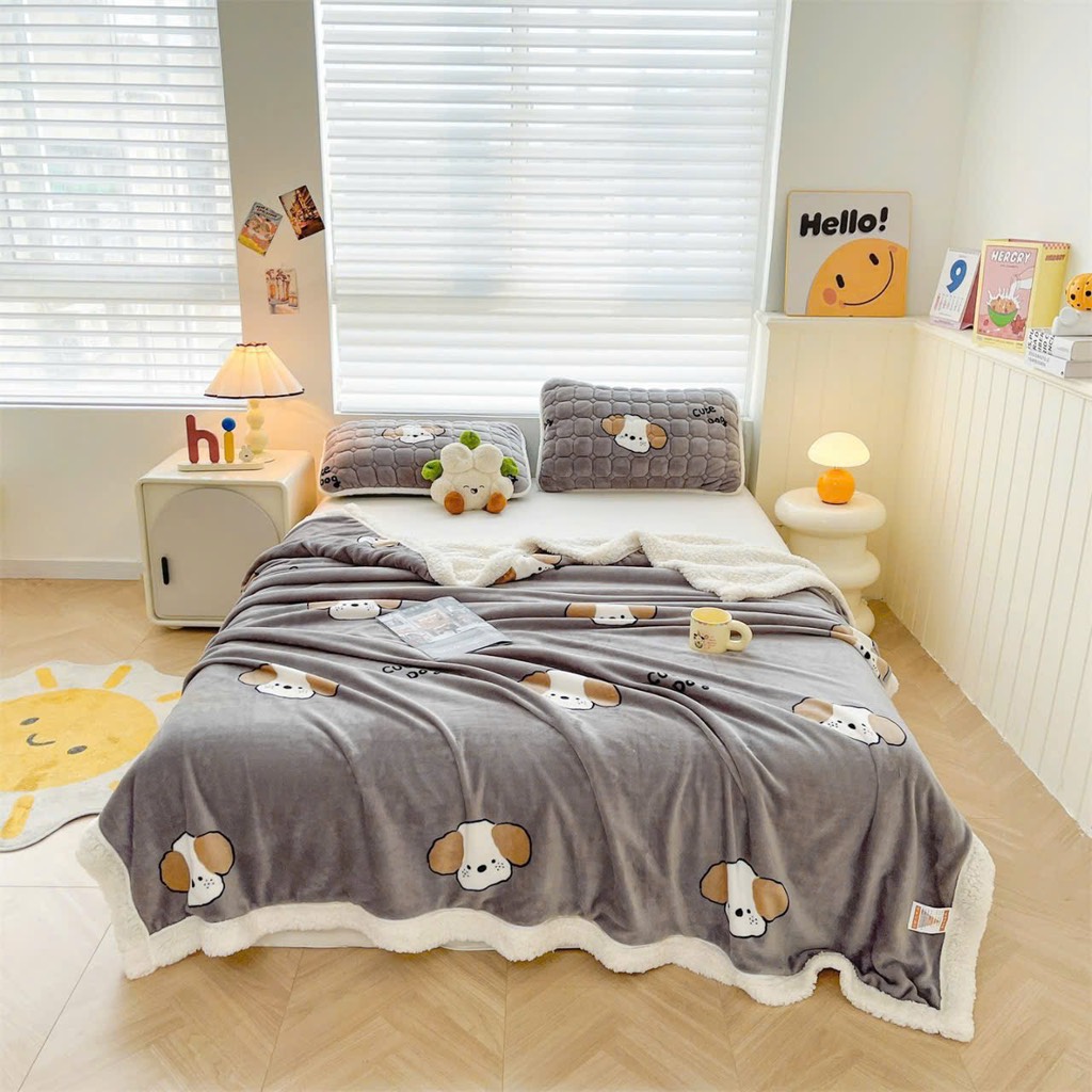 CHĂN NỈ NHUNG- Chăn nỉ nhung có khoá kéo