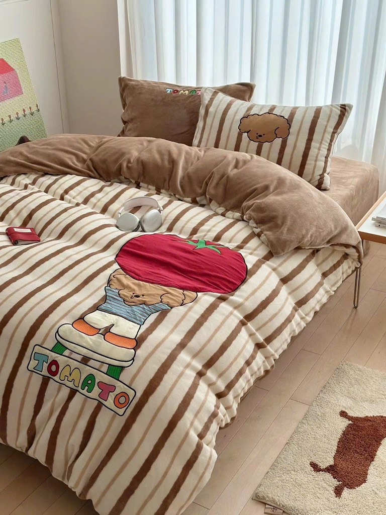 NỈ NHUNG- Set Nỉ Nhung Thêu Nổi Animal