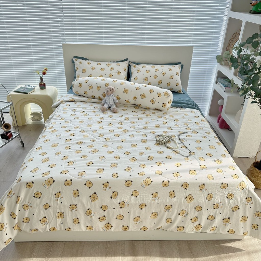 SET CHĂN CHẦN- Set chăn chần xơ đậu 5 món