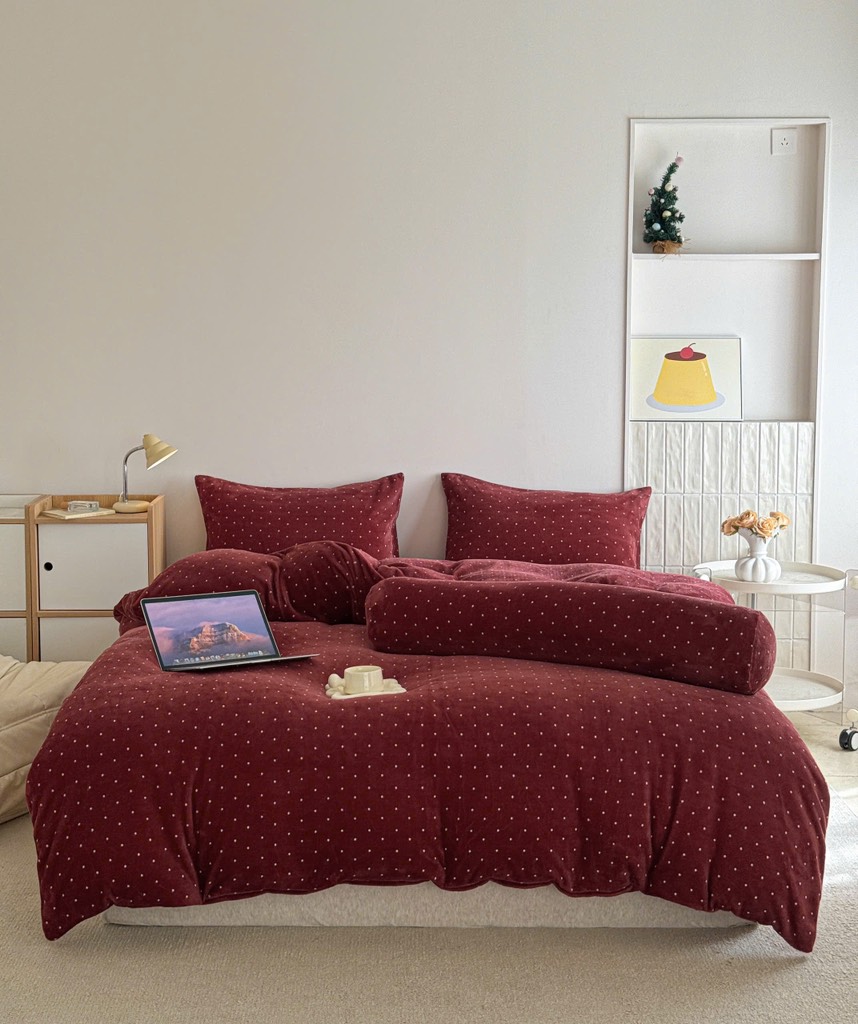 NỈ NHUNG- Set trần ga gối vỏ chăn