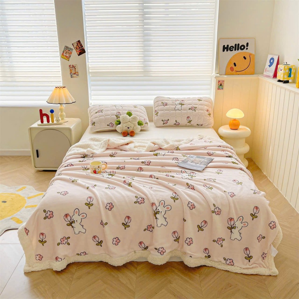 CHĂN NỈ NHUNG- Chăn nỉ nhung có khoá kéo