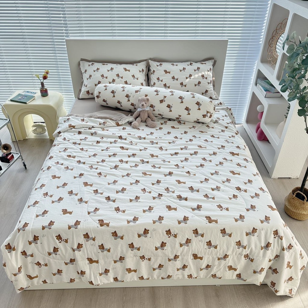 SET CHĂN CHẦN- Set chăn chần xơ đậu 5 món