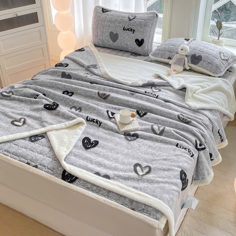 NỈ NHUNG- chăn nhung ga gối 4 món