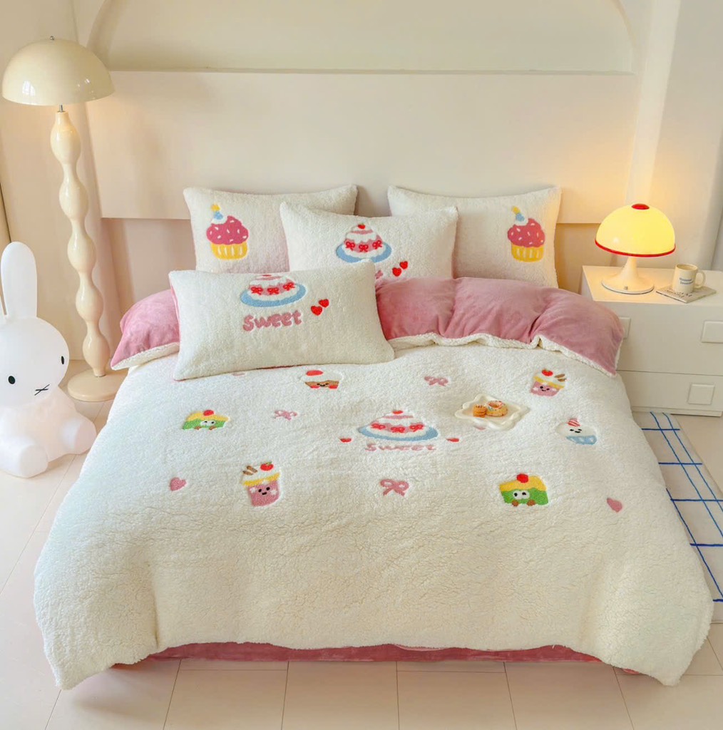 NỈ NHUNG- Set Nỉ nhung bông Thêu nổi full 7 màu