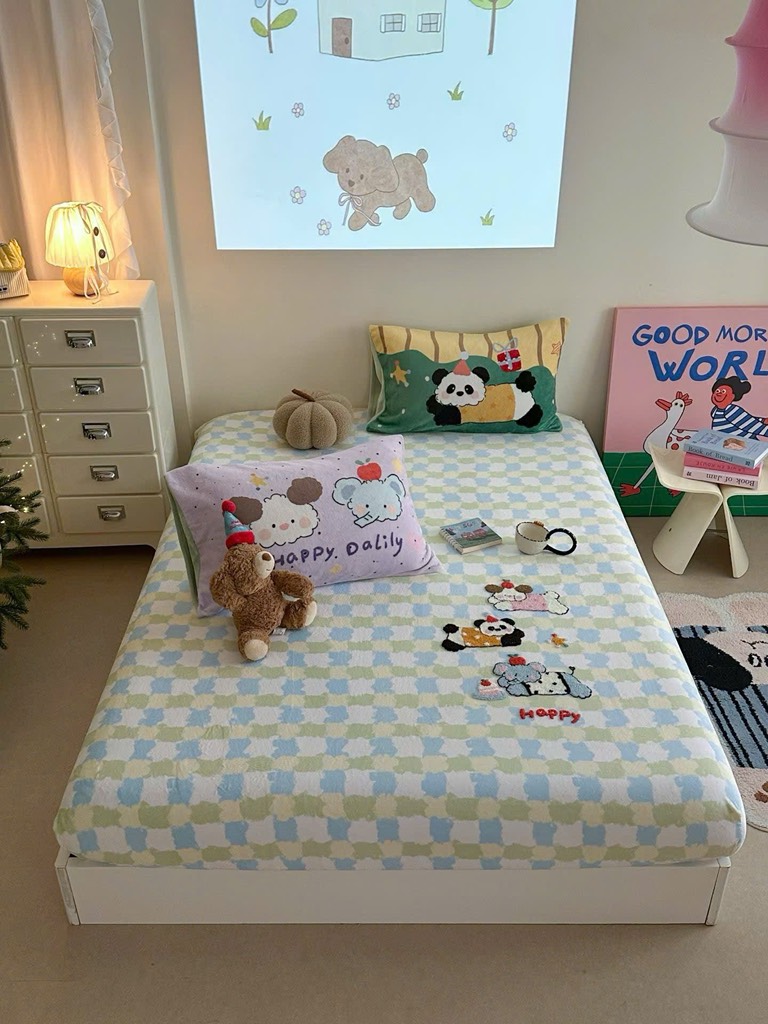 SET GA GỐI- Set ga gối chất liệu nỉ nhung.