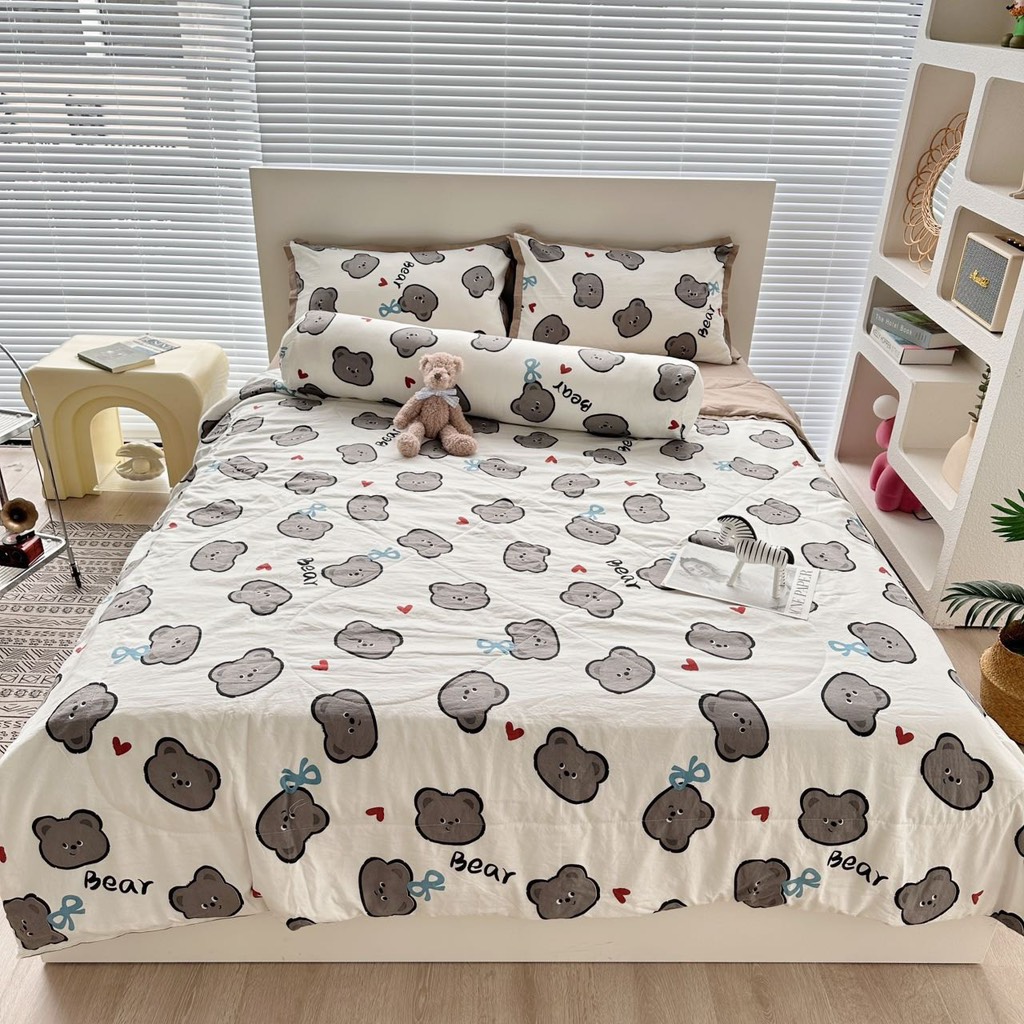 SET CHĂN CHẦN- Set chăn chần xơ đậu 5 món