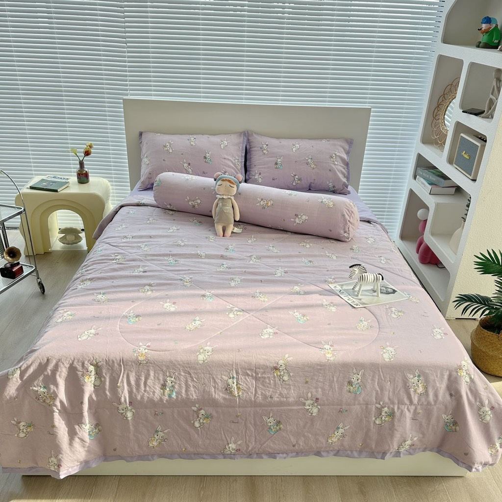 SET CHĂN CHẦN- Set chăn chần xơ đậu 5 món