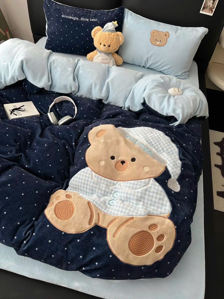 NỈ NHUNG- Set Nỉ Nhung Thêu Nổi Animal