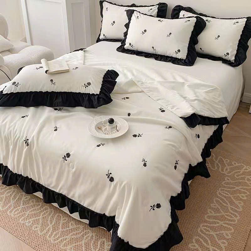 SET CHĂN CHẦN- Cotton đũi thêu nhí cổ điển