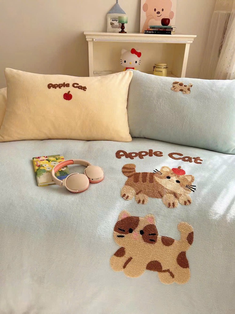 NỈ NHUNG- Set Nỉ Nhung Thêu Nổi Animal full 11 màu