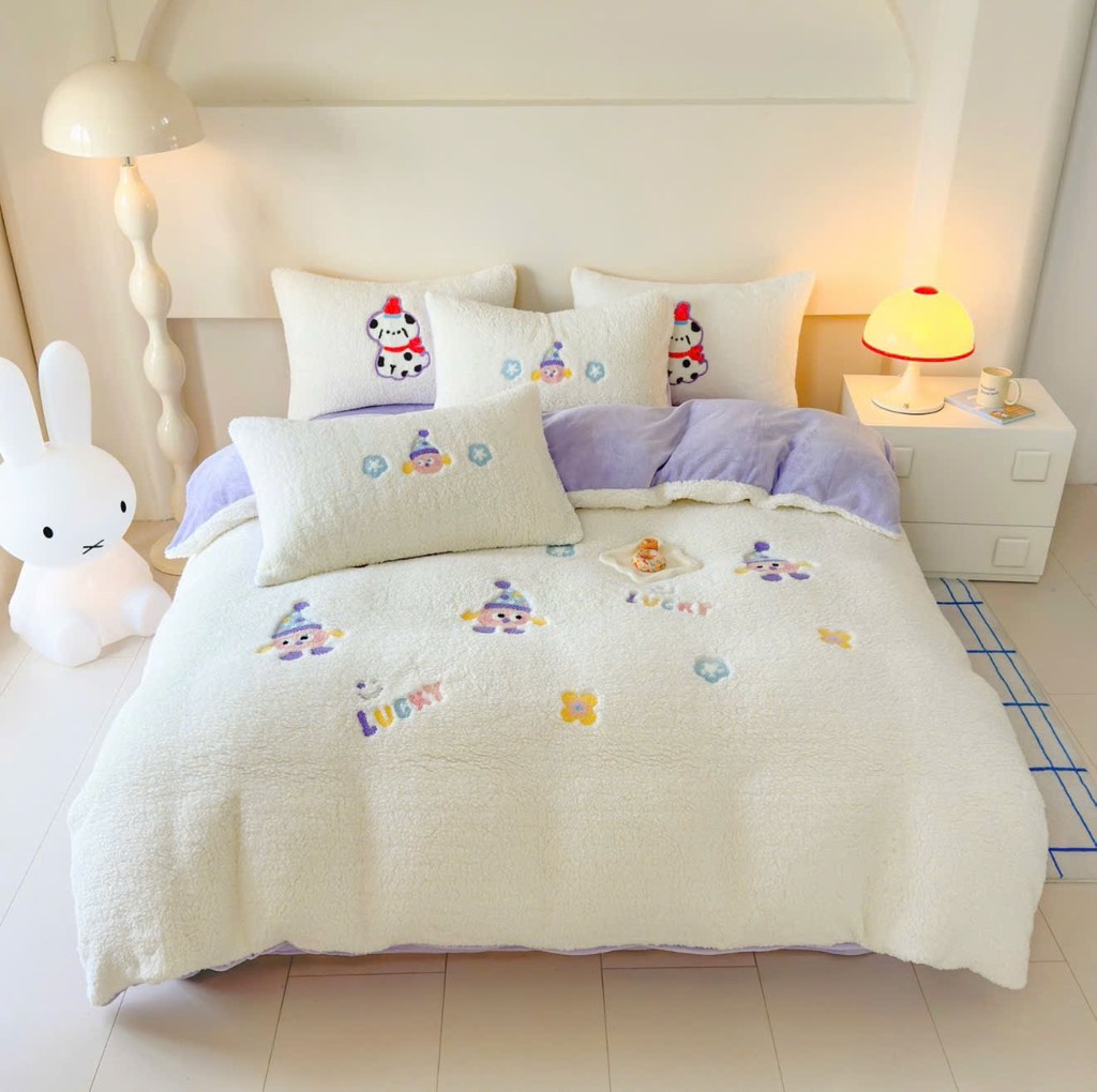 NỈ NHUNG- Set Nỉ nhung bông Thêu nổi full 7 màu