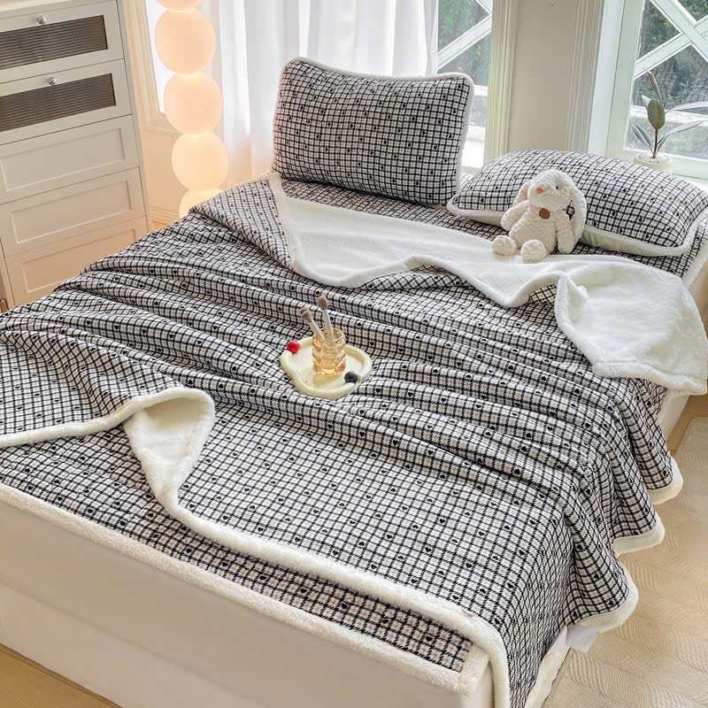 NỈ NHUNG- chăn nhung ga gối 4 món