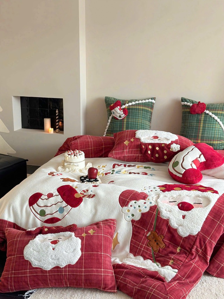 NỈ NHUNG- Nỉ Nhung 5 món Thêu nối Cao Cấp