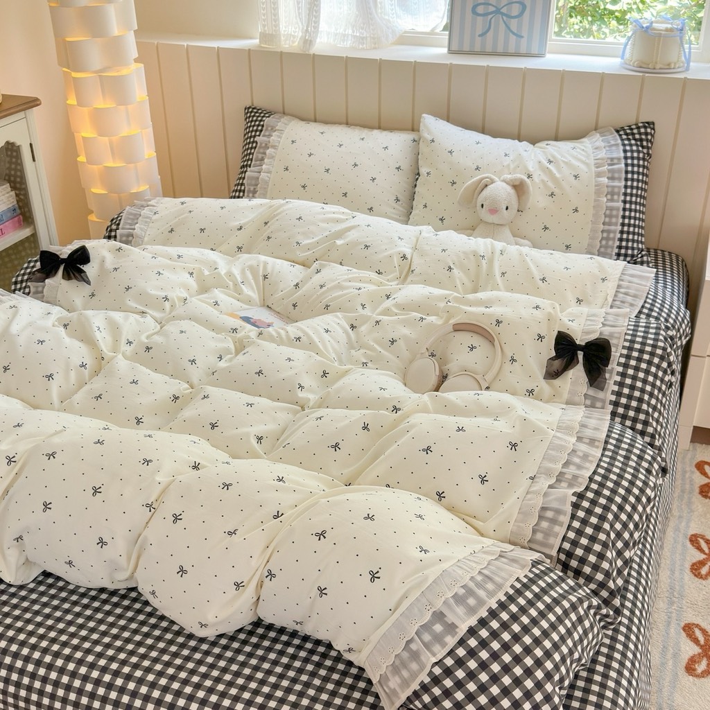 COTTON ĐŨI- Set cotton đũi mix ren nơ