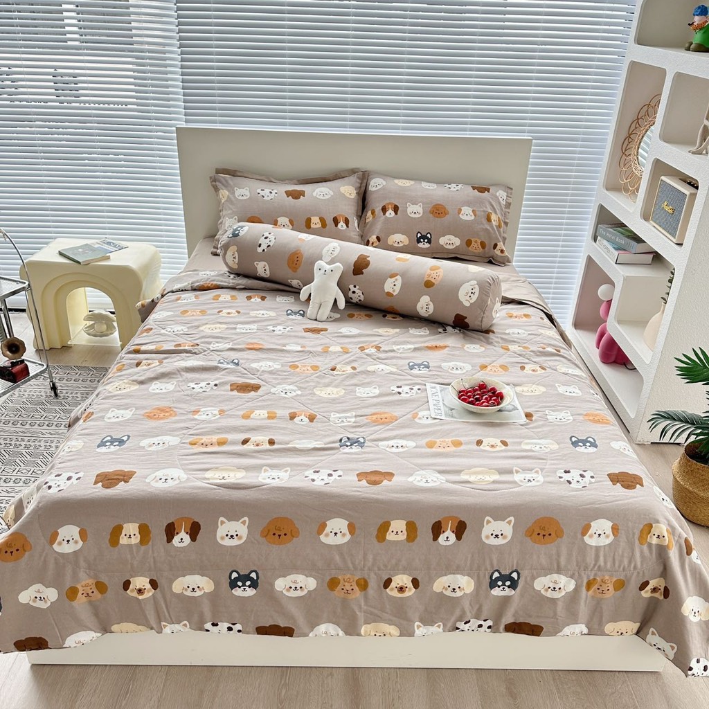 SET CHĂN CHẦN- Set chăn chần xơ đậu 5 món