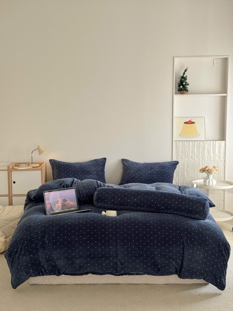 NỈ NHUNG- Set trần ga gối vỏ chăn