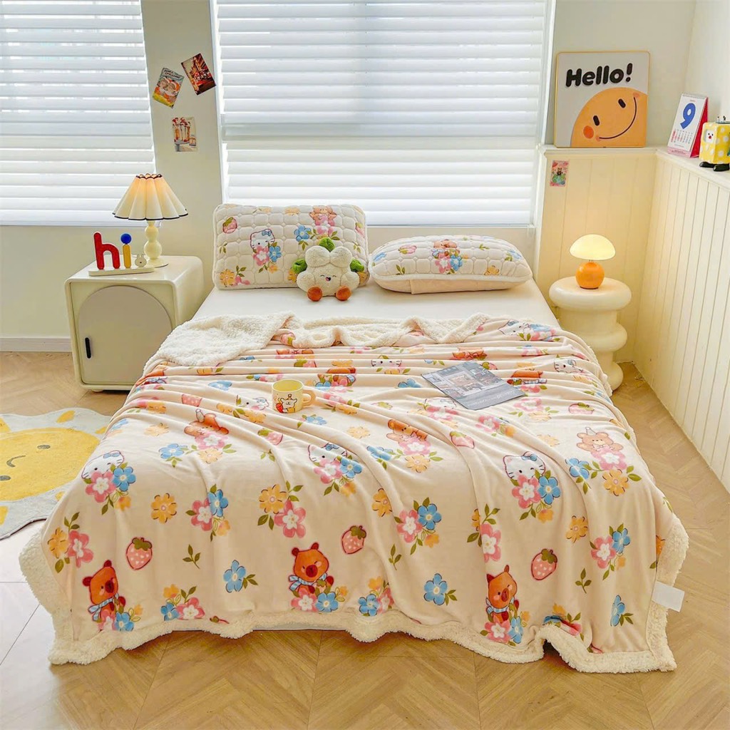 CHĂN NỈ NHUNG- Chăn nỉ nhung có khoá kéo