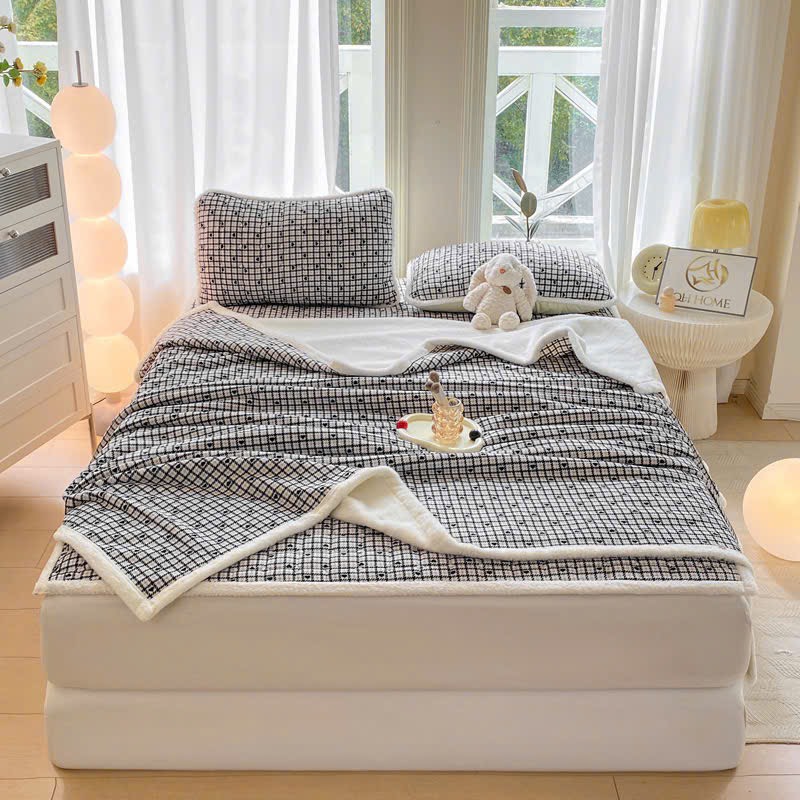 NỈ NHUNG- chăn nhung ga gối 4 món