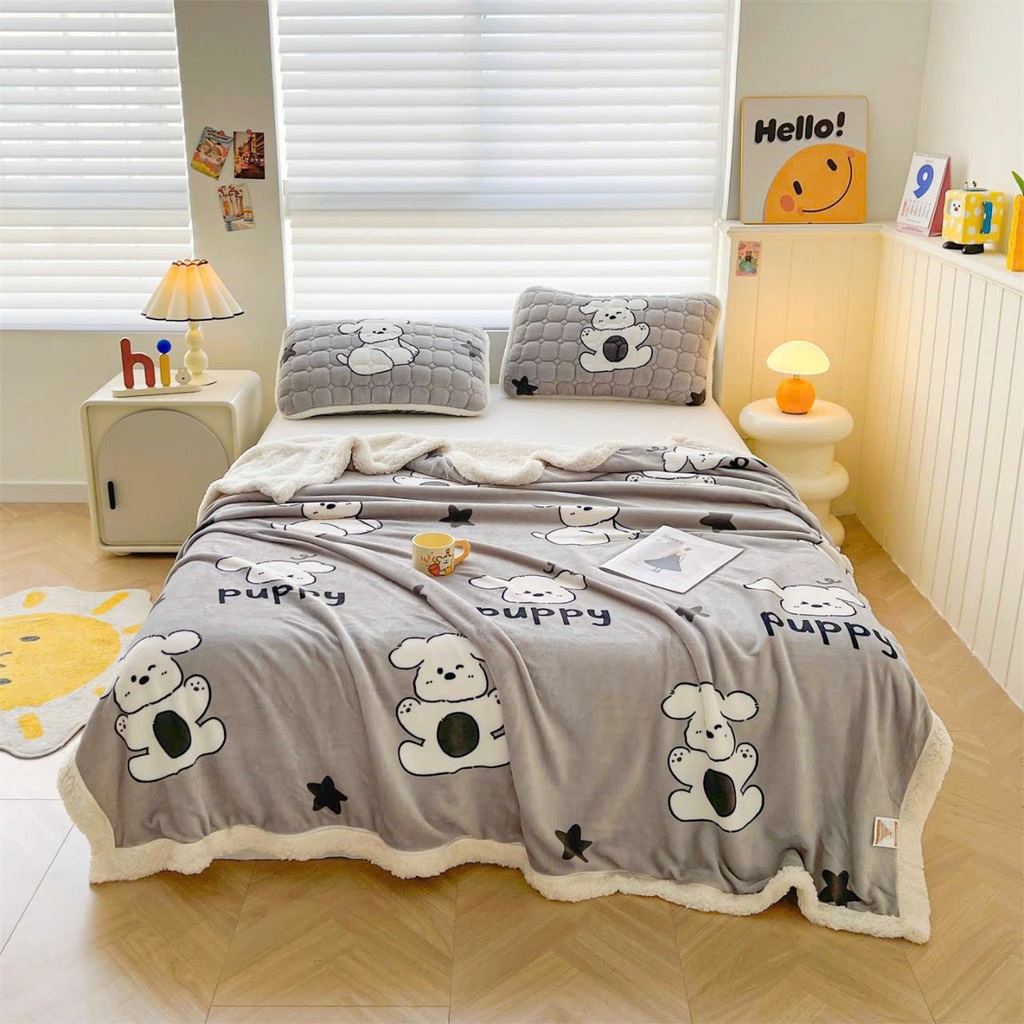 CHĂN NỈ NHUNG- Chăn nỉ nhung có khoá kéo