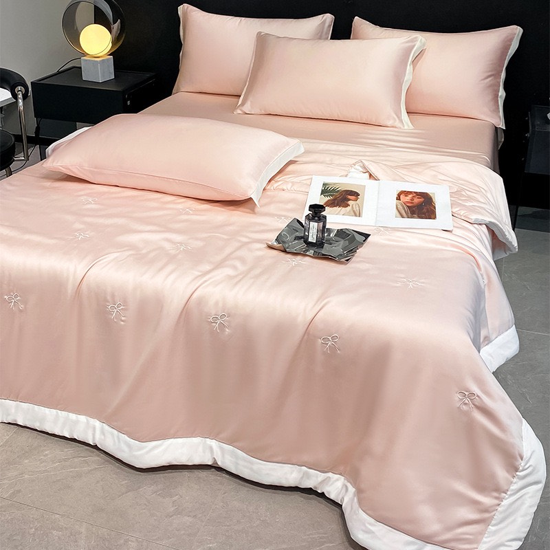 PHI LỤA- Set phi lụa chăn chần tulip/nơ