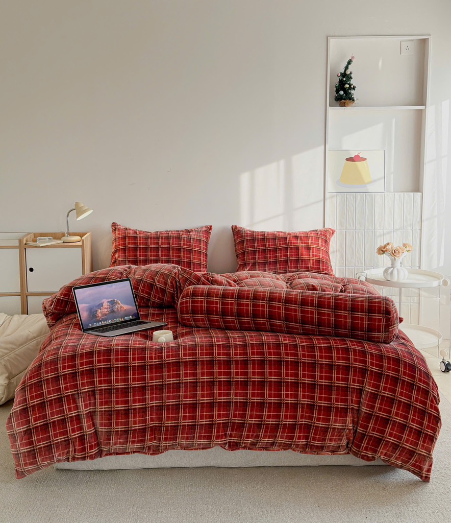 NỈ NHUNG- Set trần ga gối vỏ chăn