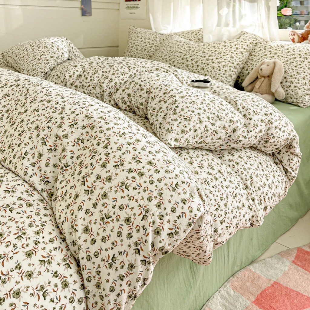 COTTON ĐŨI - Set Chăn ga gối Cotton Đũi Vintage