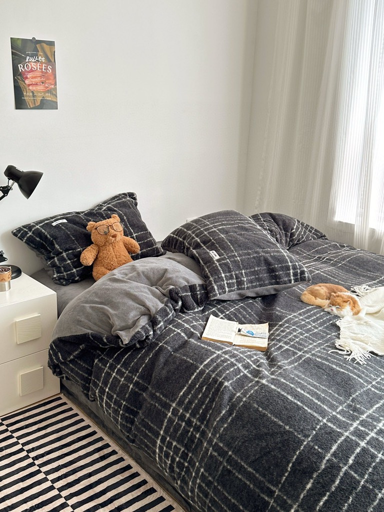 NỈ NHUNG- Set Nỉ Plaid cuốn hút