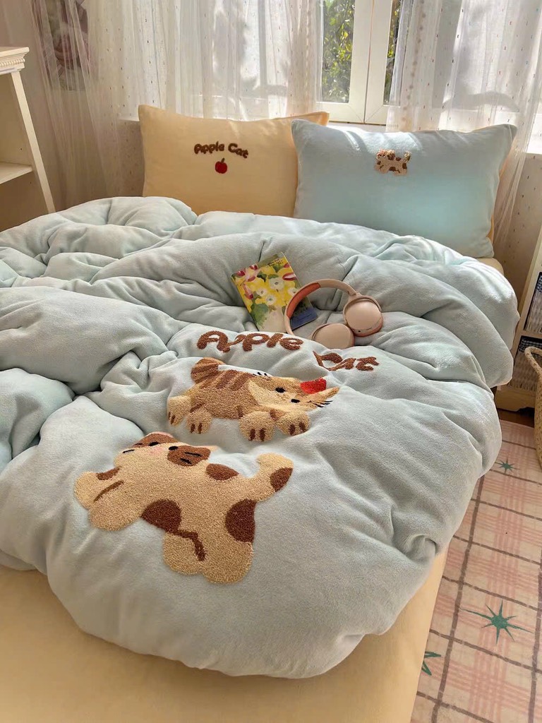 NỈ NHUNG- Set Nỉ Nhung Thêu Nổi Animal full 11 màu