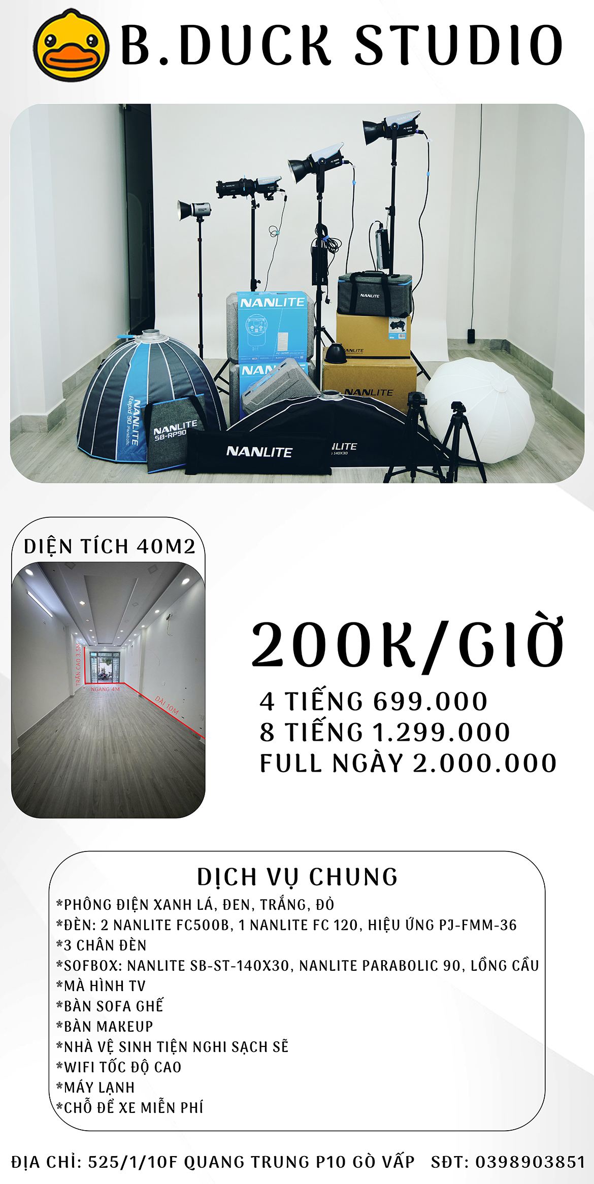 Dịch vụ chụp ảnh thẻ đẹp, cho thuê Studio và thiết bị