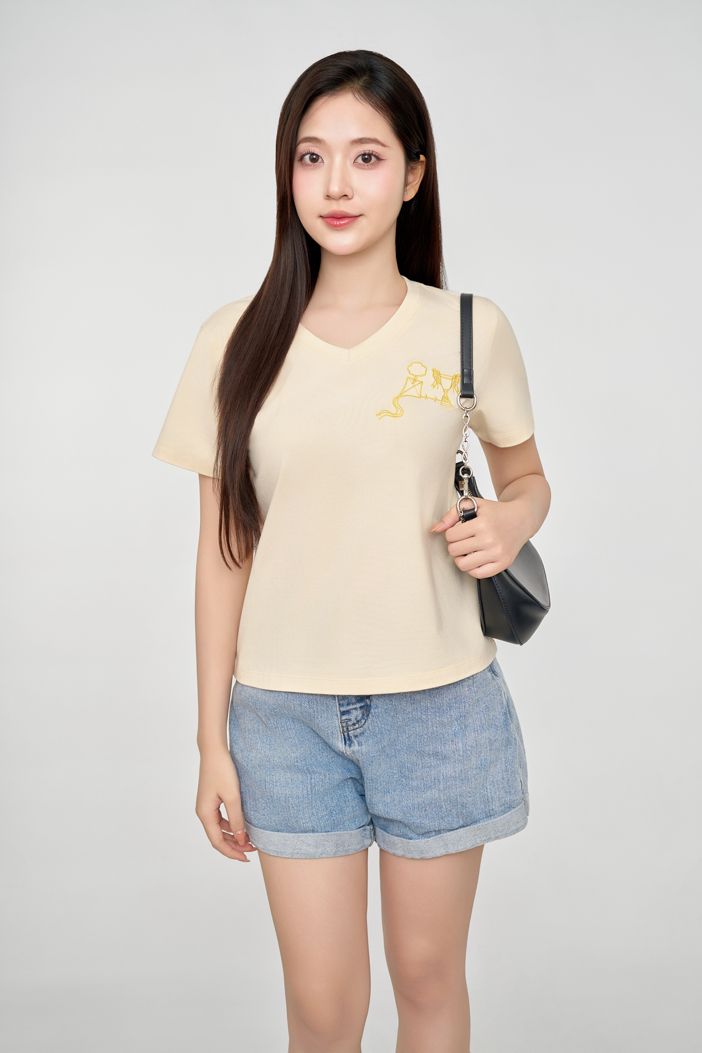 Áo Thun Nữ Bamboo Cổ Tim Cao Cấp Mềm Mịn