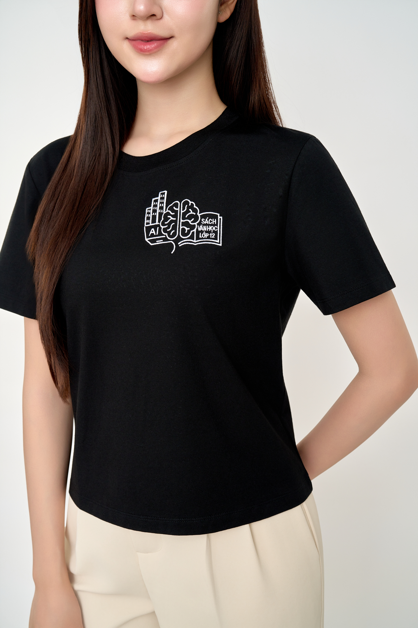 Áo Thun Nữ Bamboo Cổ Tròn Ngắn Tay Mềm Mịn