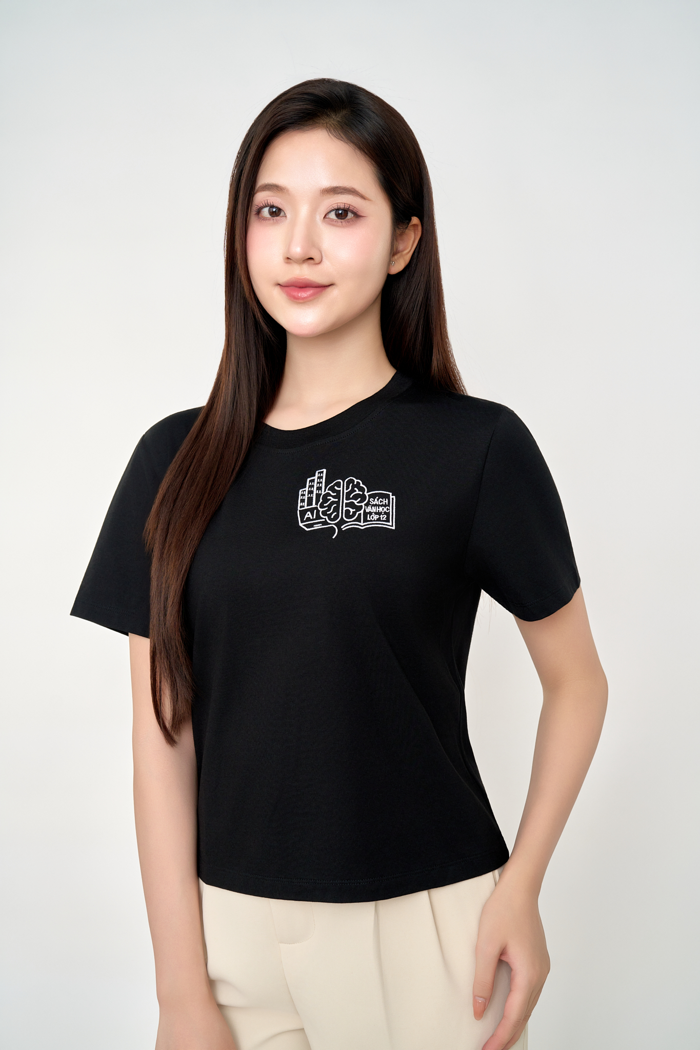 Áo Thun Nữ Bamboo Cổ Tròn Ngắn Tay Mềm Mịn